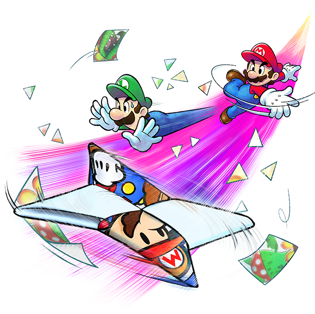 Super Paper Mario Flower Paintings - Mario And Luigi Paper Jam (648x646), Png Download