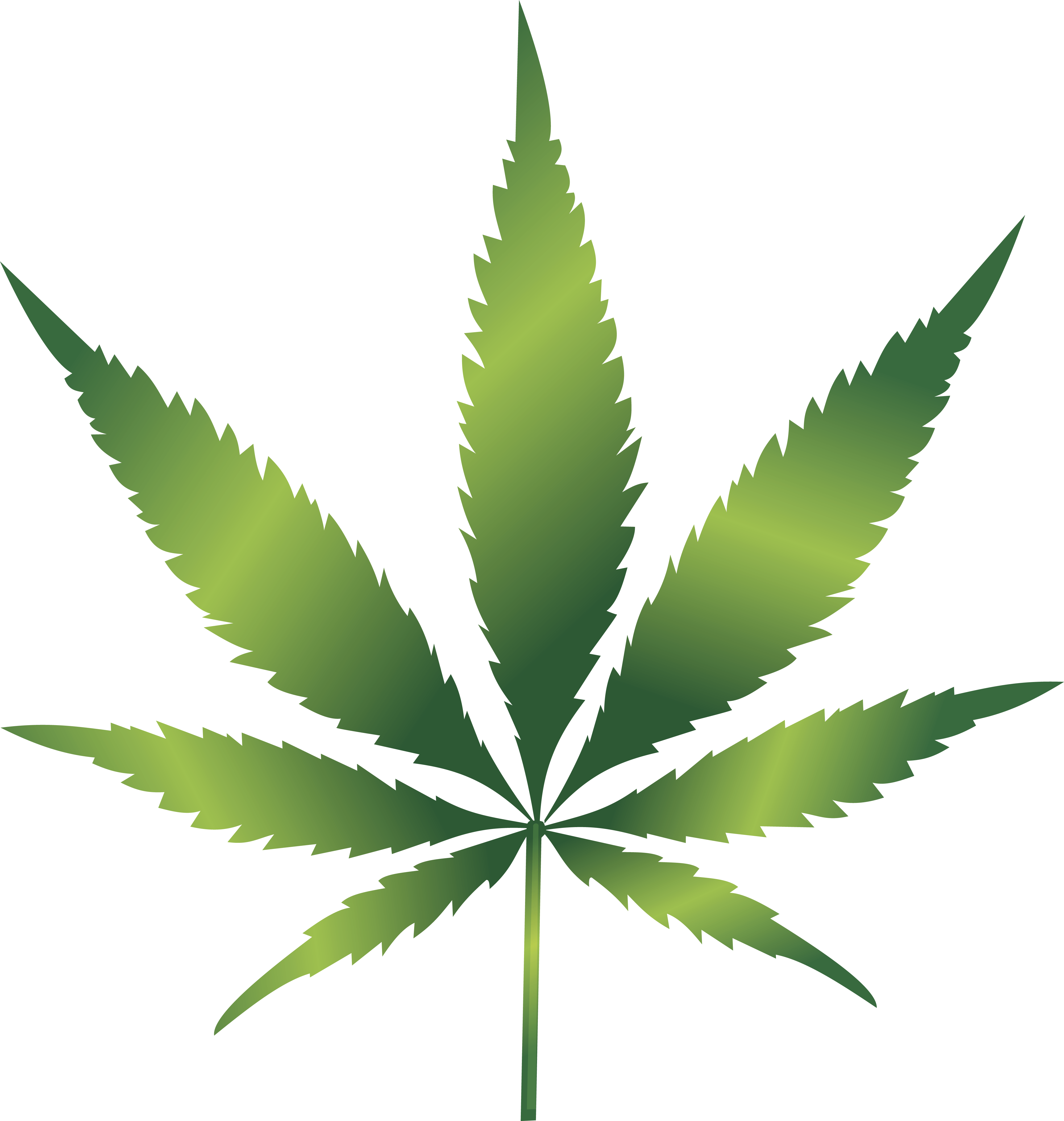 Free Clipart Of A Cannabis Leaf - Cannabis Leaf Clip Art (4000x4211), Png Download