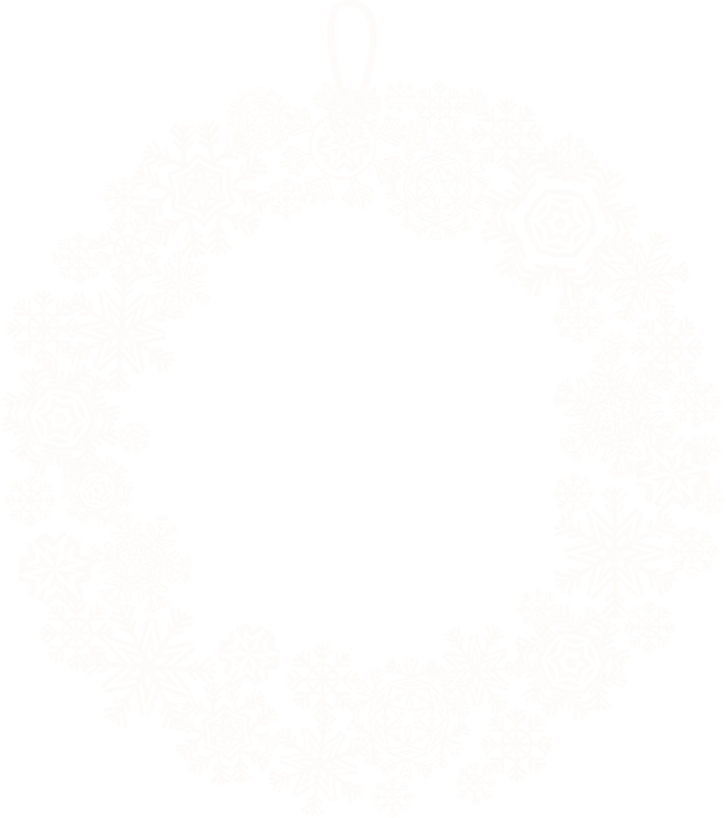 White Christmas Wreath Png (2500x2821), Png Download