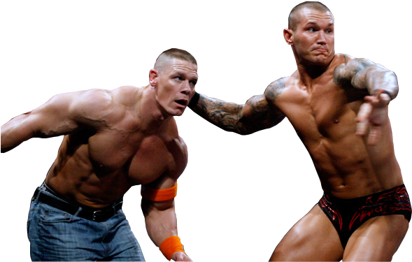 John Cena Vs Randy Orton - رندی اورتون و جان سینا (624x390), Png Download