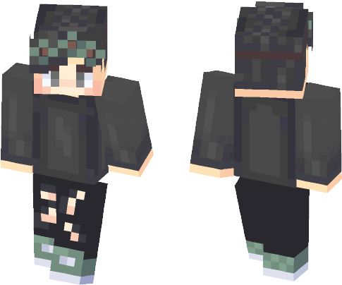 Flower Crown Boy Boy Minecraft Skins Image - Minecraft Spiderman Skin Noir (584x497), Png Download