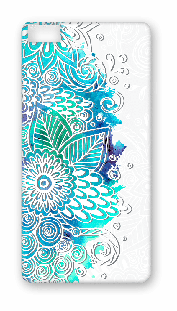 Blue Watercolor Flowers White Background - Still Poster Print By Kimberly Allen (600x1050), Png Download