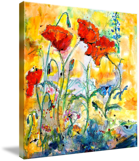 Deny Designs Ginette Fine Art Poppies Provence Shower (559x650), Png Download