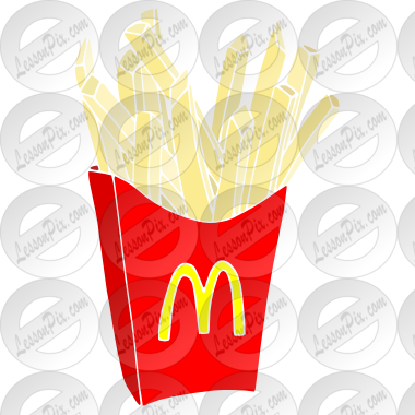 Mcdonalds - French Fries Stencil (380x380), Png Download