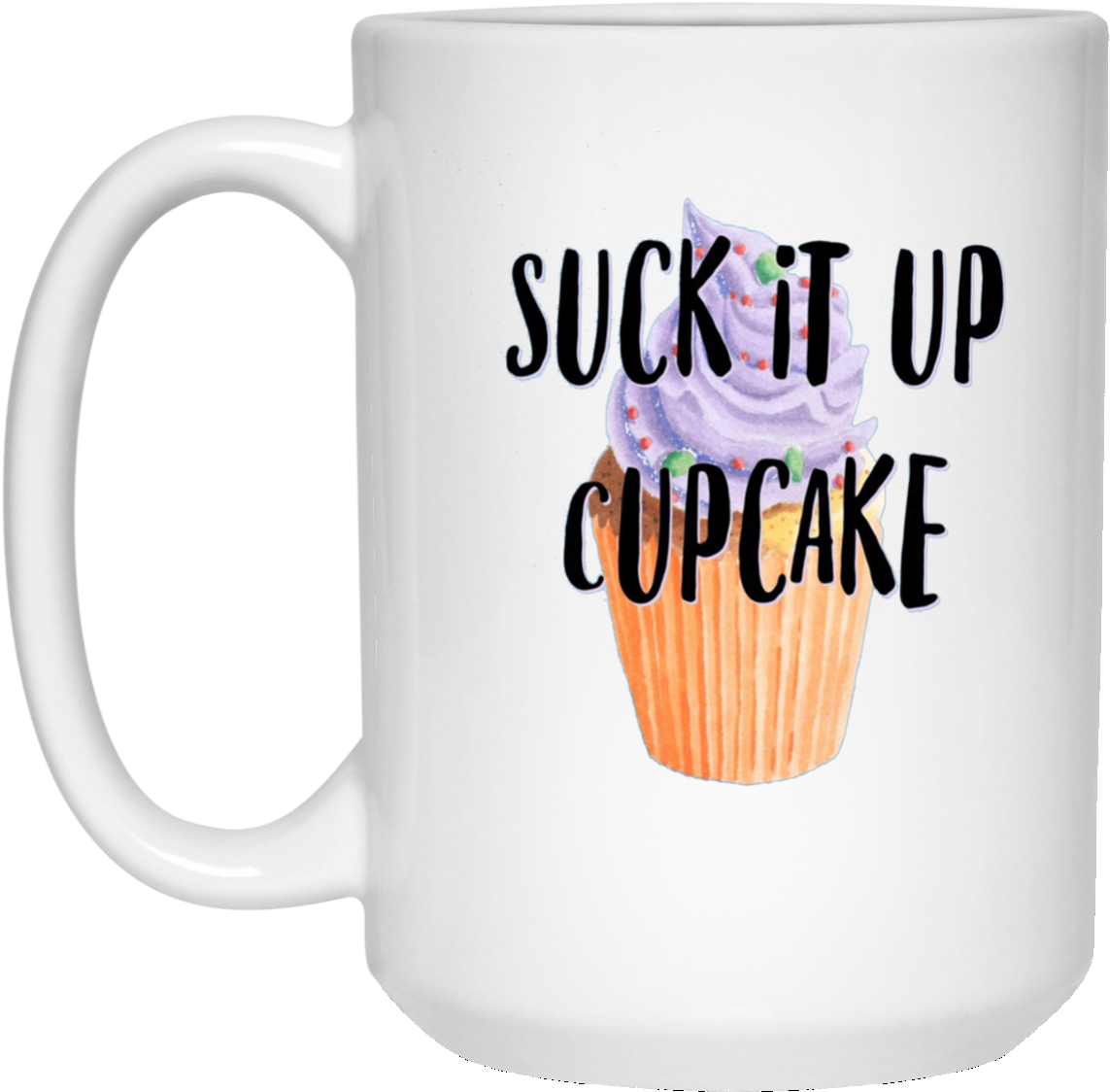 Cupcakes Suck It Up Cupcake Watercolor Food Funny Cute - Only Problem With Dogs (1155x1155), Png Download
