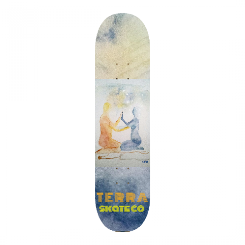 Soulmate Watercolor - Skateboard Deck (1000x1000), Png Download