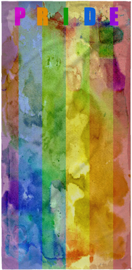 Gay Pride Flag Watercolor - Modern Art (600x600), Png Download