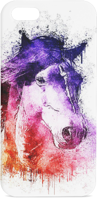 Watercolor Horse Hard Case For Iphone Se - Watercolor Horse 15" Laptop Sleeve (500x500), Png Download