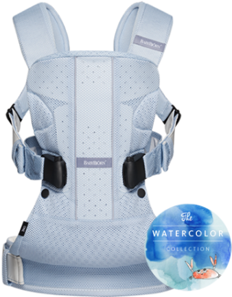 Mochila Portabebés One Air Babybjörn Pez De Aguas Heladas - Baby Bjorn One Air Ice Blue (433x455), Png Download
