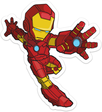 Iron Man Sticker - Stickers De Ironman (352x387), Png Download