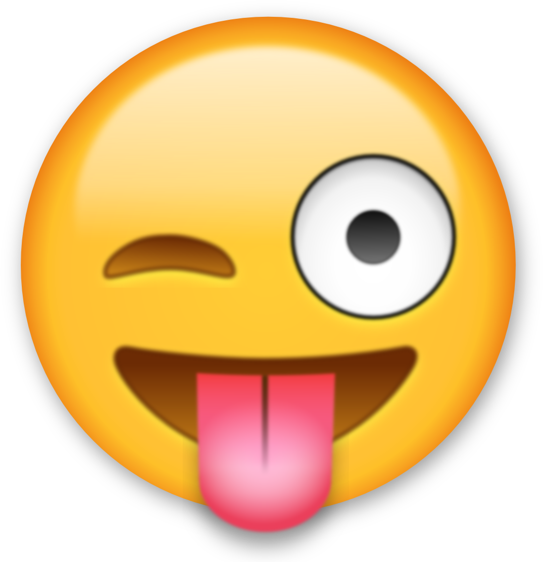 Blushing Emoji Png Hd - Sticking Tongue Out Emoji (1096x1151), Png Download