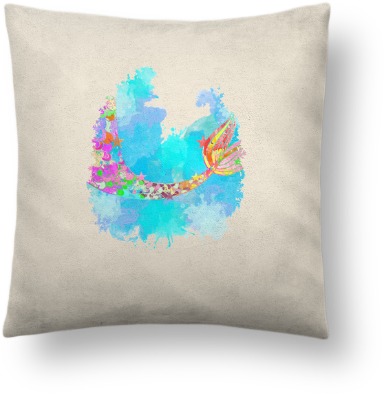 Coussin Toucher Peau De Pêche 41 X 41 Cm Watercolor - Cushion (690x850), Png Download