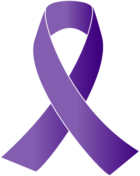 Purple Cancer Ribbon - Dia Mundial De La Epilepsia (474x596), Png Download