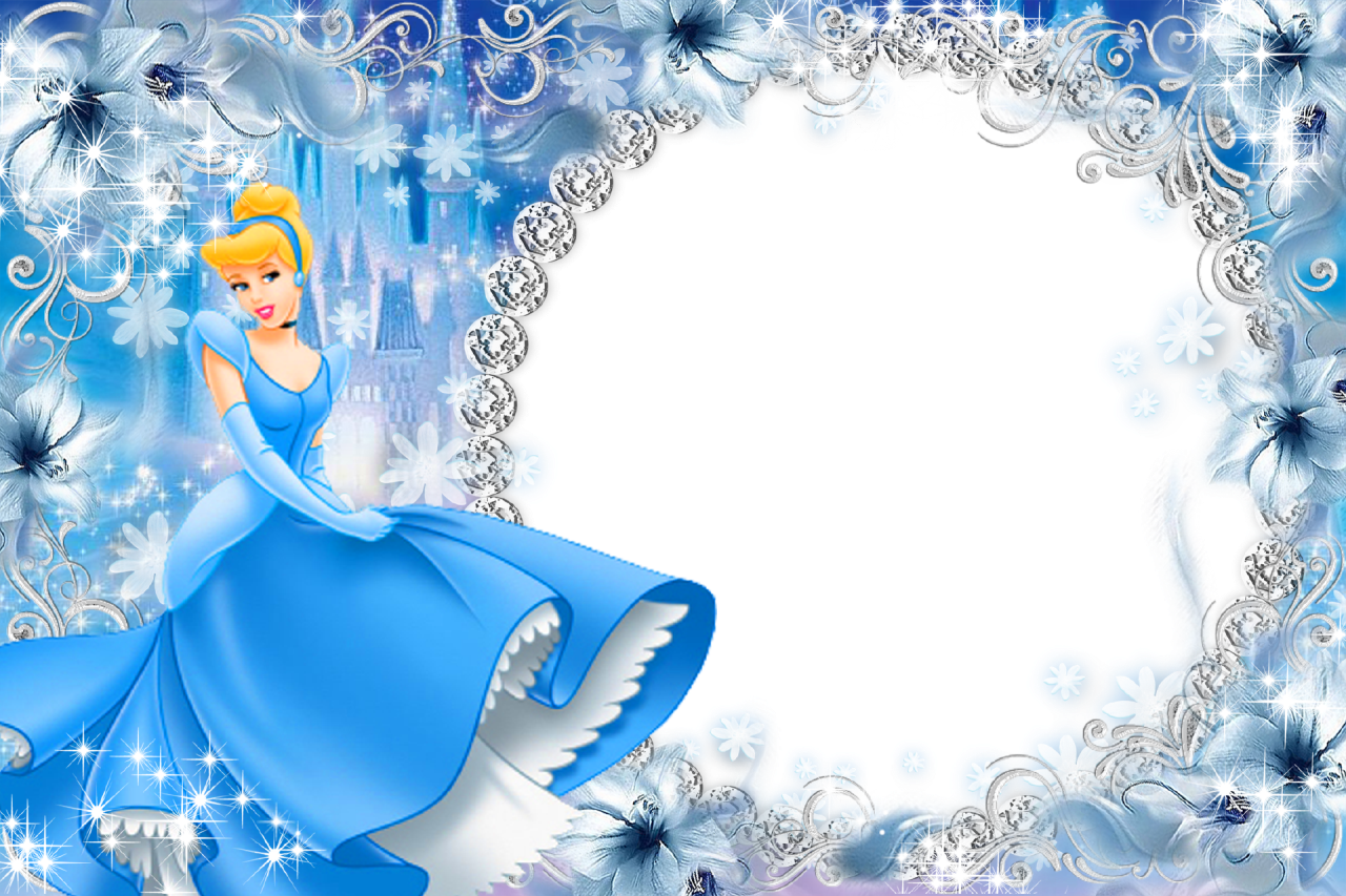 Photo Frame For Girls Cinderella - Disney Frame Png (1280x853), Png Download