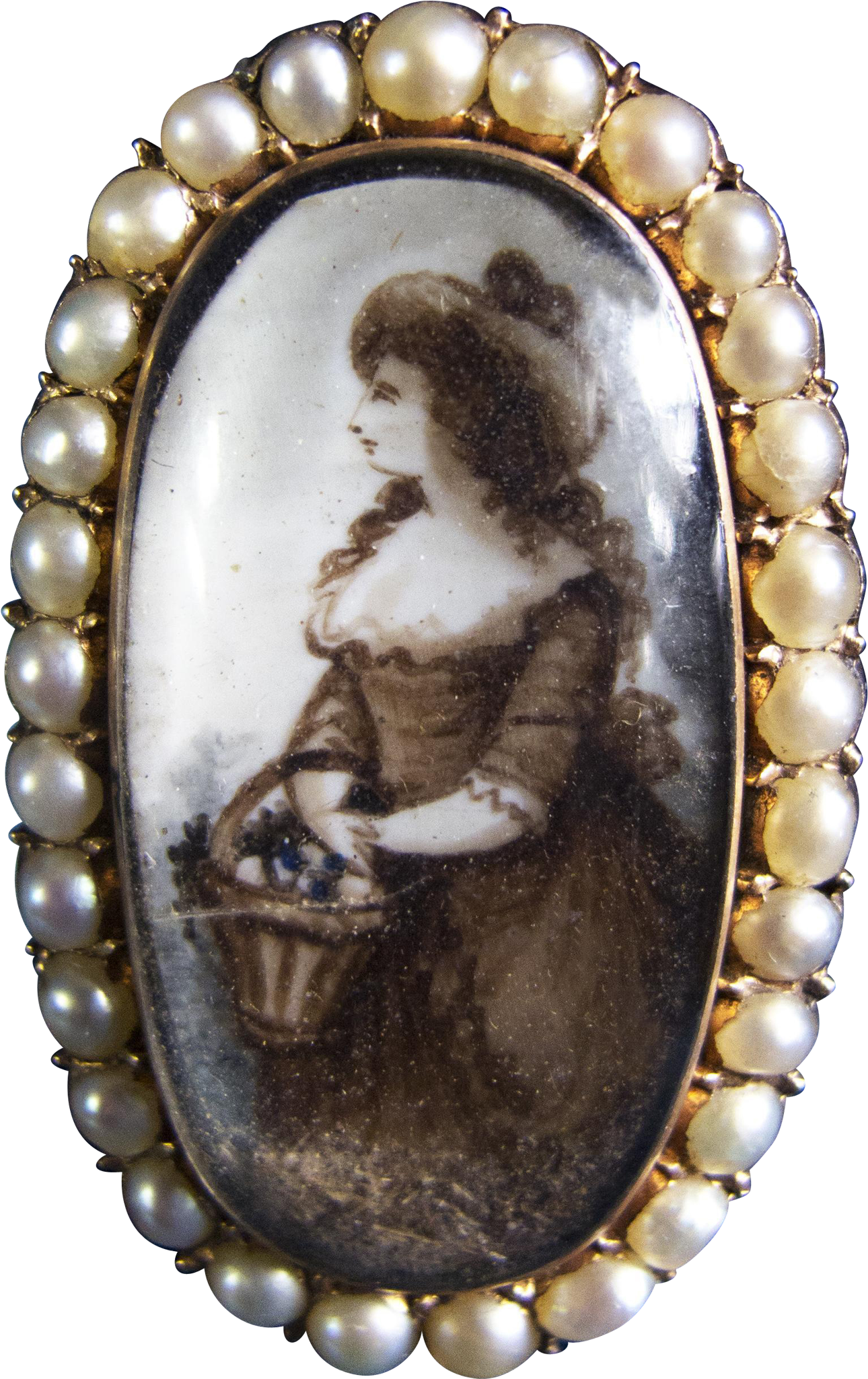 Exemplary 18th Century Sepia And Watercolor Miniature - Pearl (2048x2048), Png Download