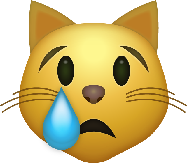Download Crying Cat Iphone Emoji Jpg - Cat Emoji Png (641x560), Png Download