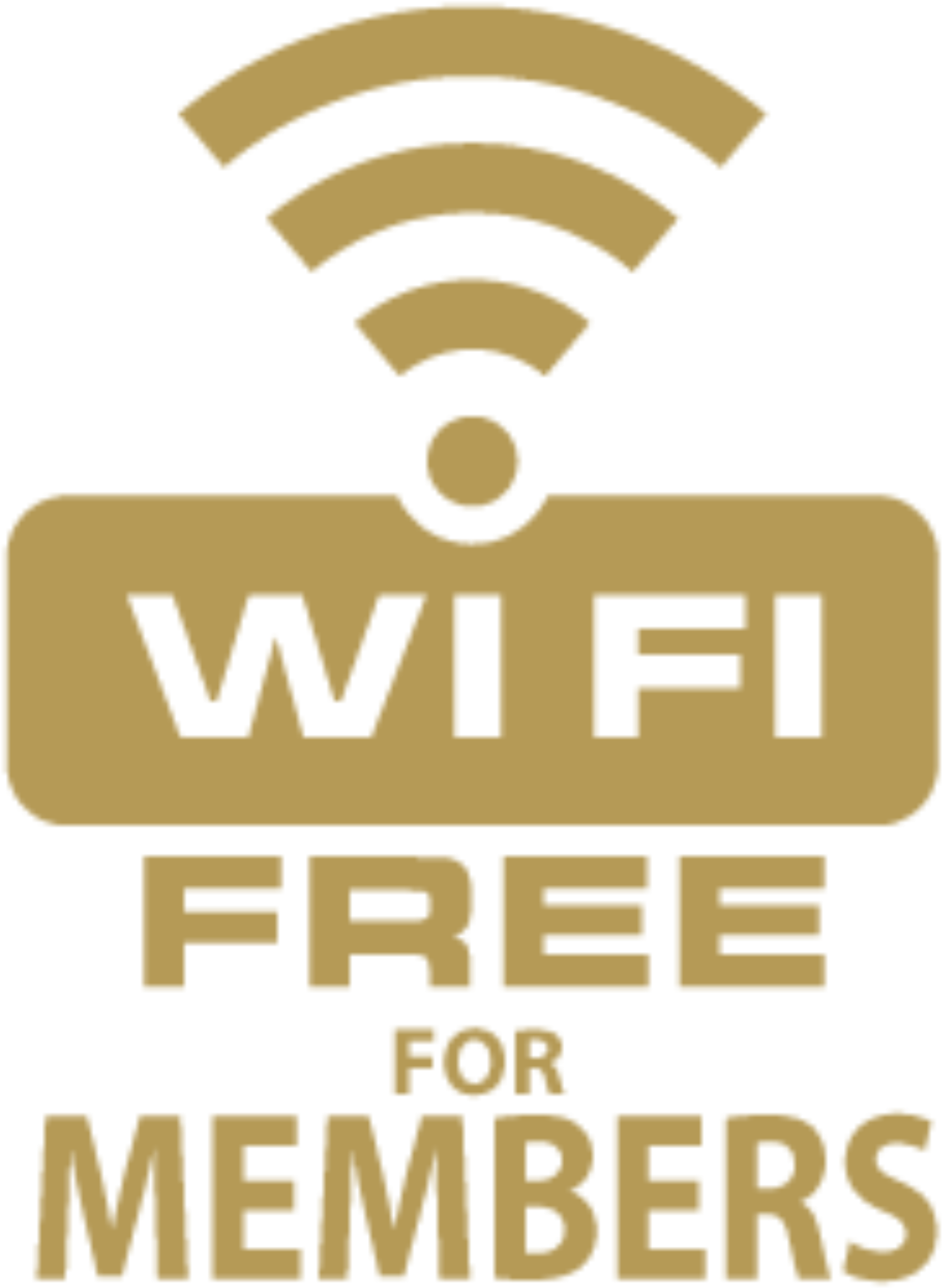Cropped Free Wifi - Free Wifi For Members (2000x2540), Png Download
