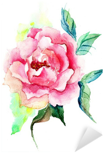 Beautiful Roses Flowers, Watercolor Painting Sticker - Watercolor Painting (400x400), Png Download