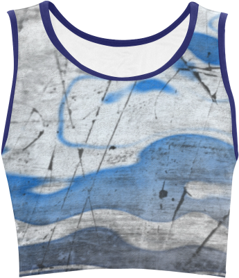 Watercolor Graffiti Women's Crop Top - Active Tank (500x500), Png Download