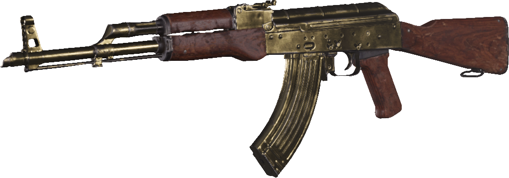 Ak-47 Gold Mwr - Cod Mwr Ak 47 (1020x357), Png Download