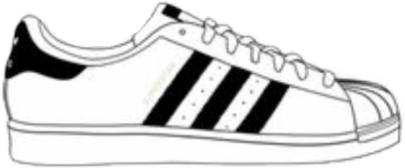 Adidas Shoes Clipart Adidas Superstar - Stickers Superstar (578x240), Png Download