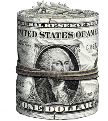 Money Roll Drawing - National Debt: A Primer (350x393), Png Download