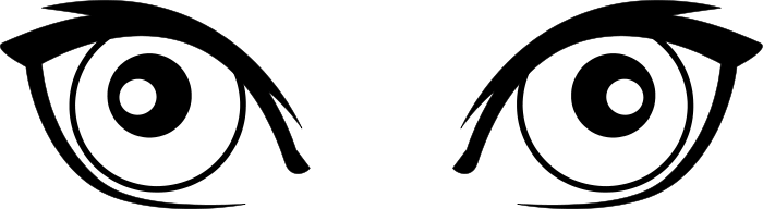 Eyes Png - Cartoon Eyes Transparent Background (700x192), Png Download