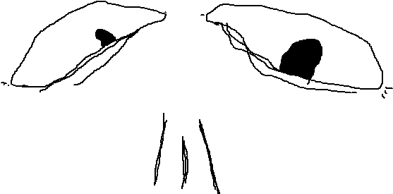 Dexter Eyes - Drawing (573x354), Png Download