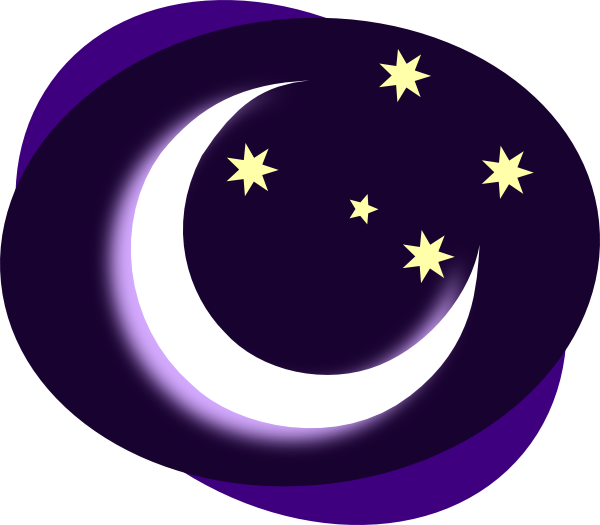 Cloud Moon And Stars Clipart - Moon Clipart (600x525), Png Download