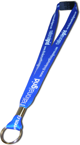 Blue Lanyard With Breakaway - Lanyard Samples (350x612), Png Download