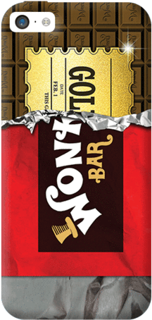 Golden Ticket Iphone 5c Case - Wonka Bar (304x480), Png Download