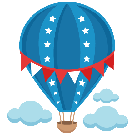 Patriotic Hot Air Balloon Svg Scrapbook Cut File Cute - Air Balloon Png Clipart (432x432), Png Download