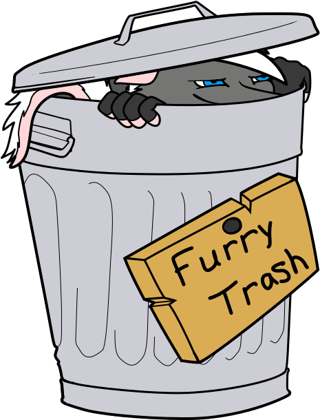Furry Trash - Cartoon (1200x829), Png Download