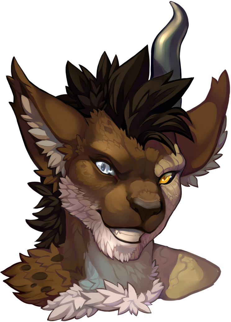 Nainporteki On Twitter - Headshot Furry (858x1200), Png Download