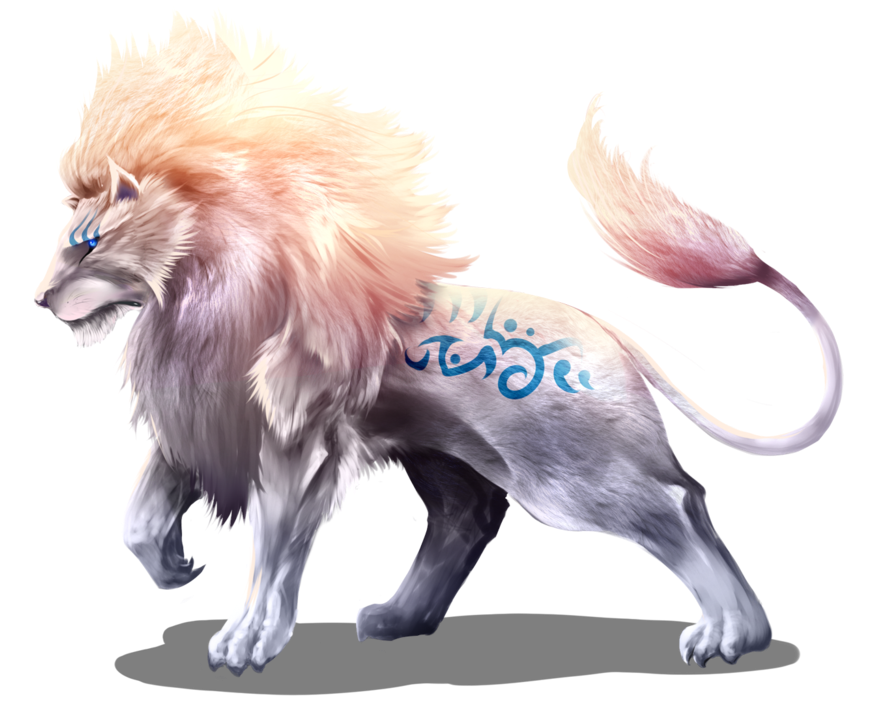 Elemental Lion (1015x787), Png Download