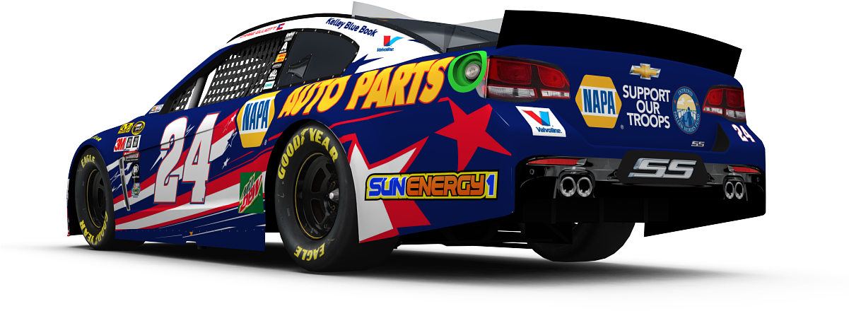 Elliott Gets Patriotic In New Napa Auto Parts Scheme - Car (1200x900), Png Download