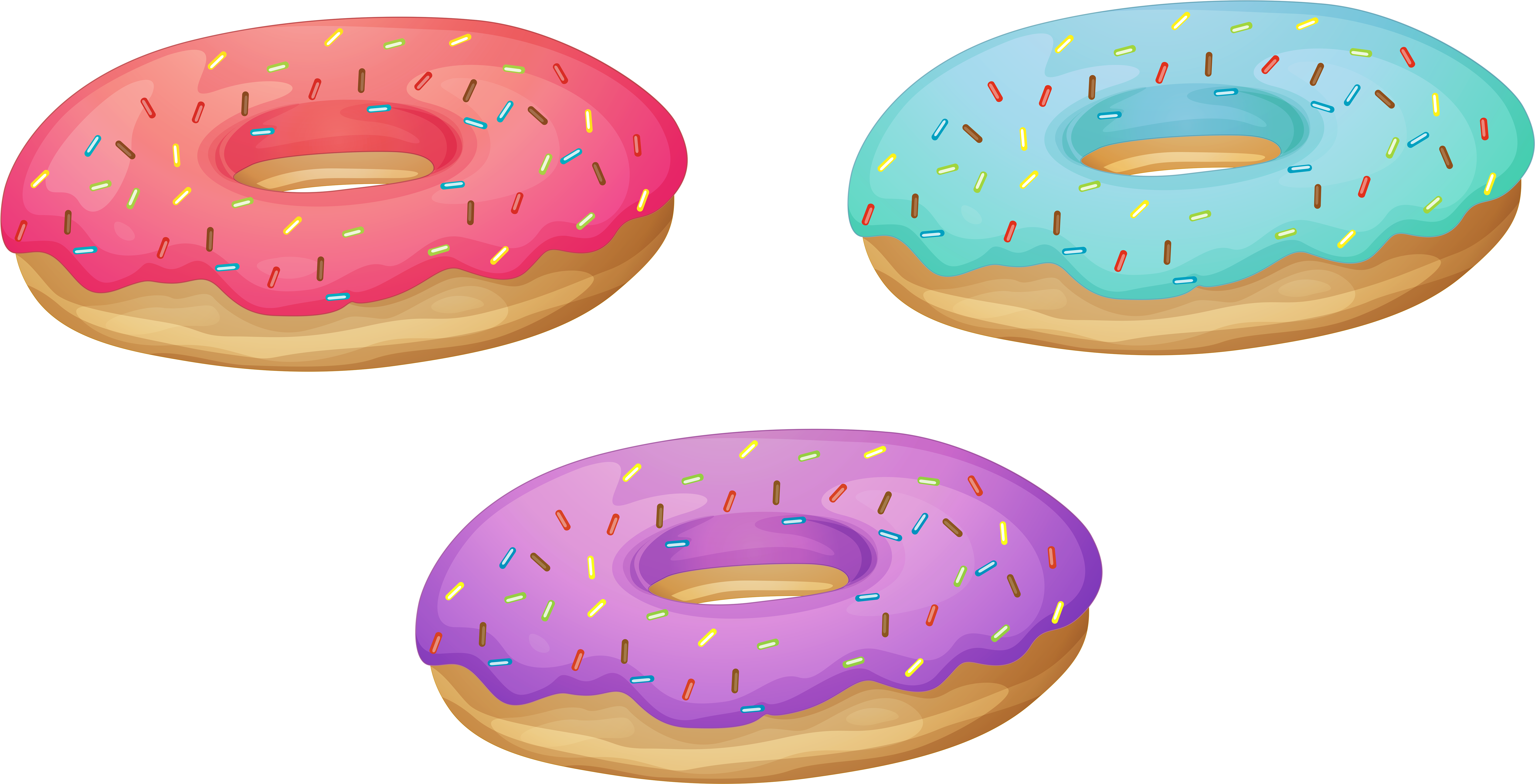 Clip Art Transparent Download Birthday Transparent - Transparent Background Donut Clip Art (7367x4024), Png Download