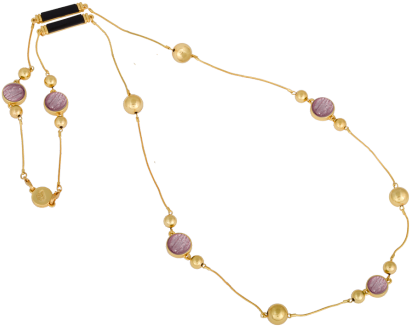 Moon Necklace Iconic Gold/sparkle Pink » - Silver (460x405), Png Download