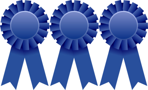 3 Ribbon - Price Tags Blue Png (486x297), Png Download