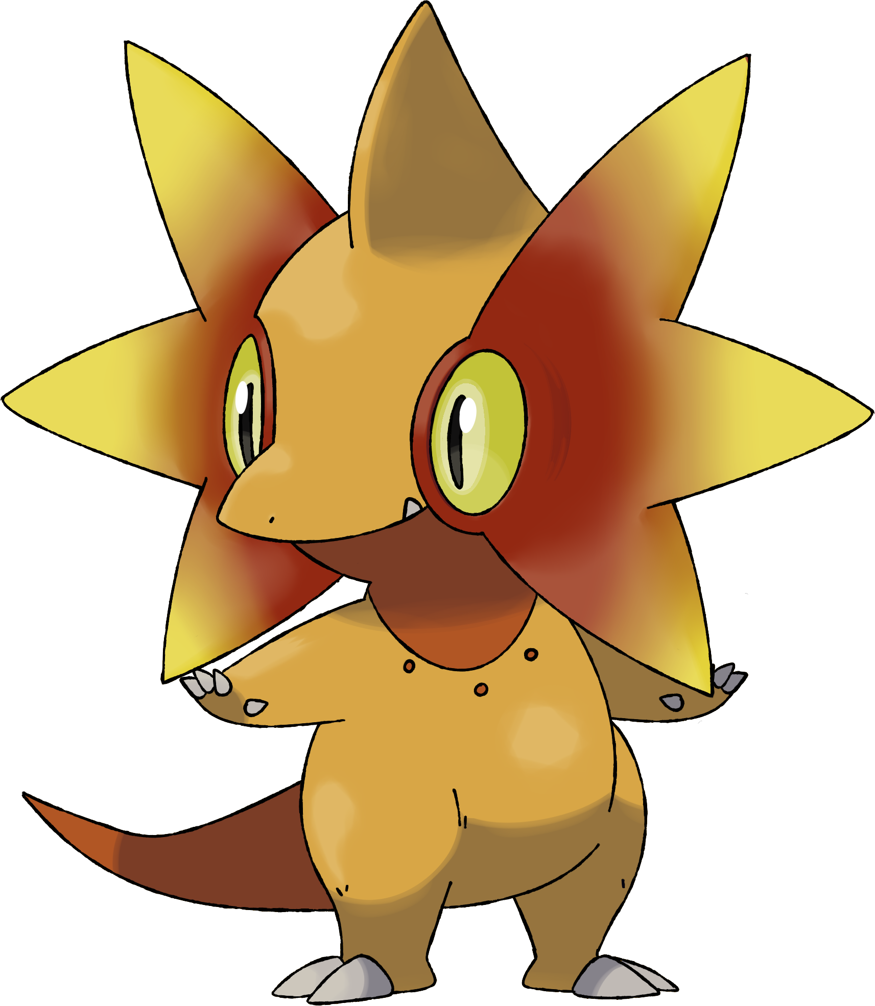 Frisun - Fakemon Lizard (1713x1971), Png Download