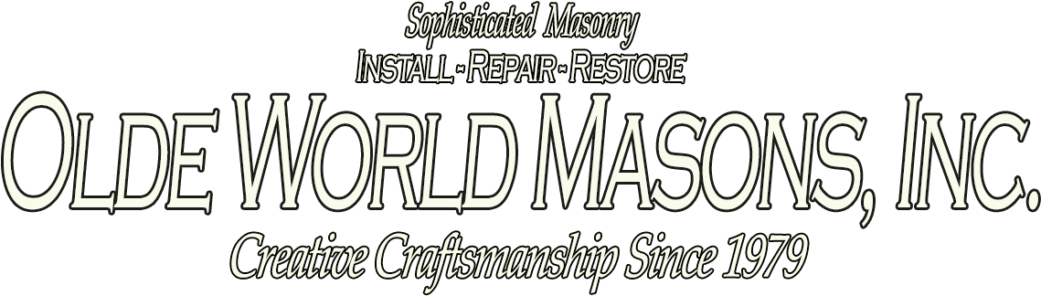 Olde World Masons Installed Masonry Products & Seamless - Concrete (1200x347), Png Download