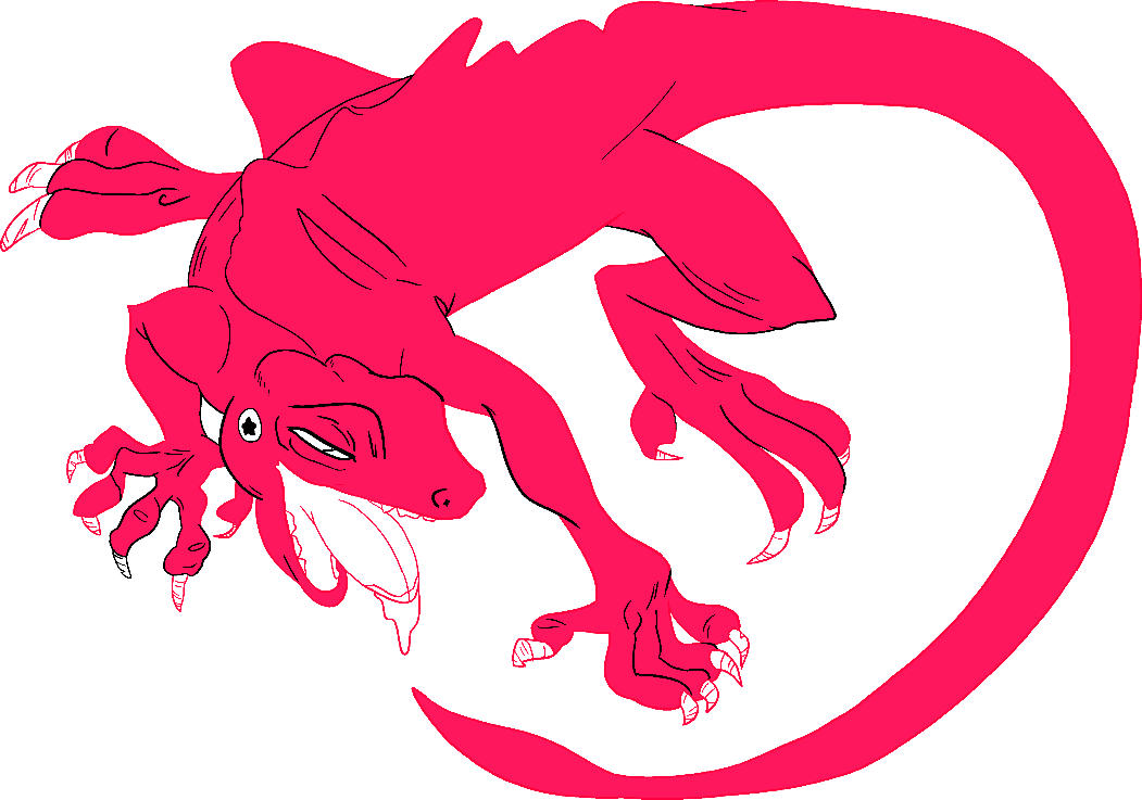 New Vice On Hbo Licenses - Pink Lizard Png (1051x737), Png Download