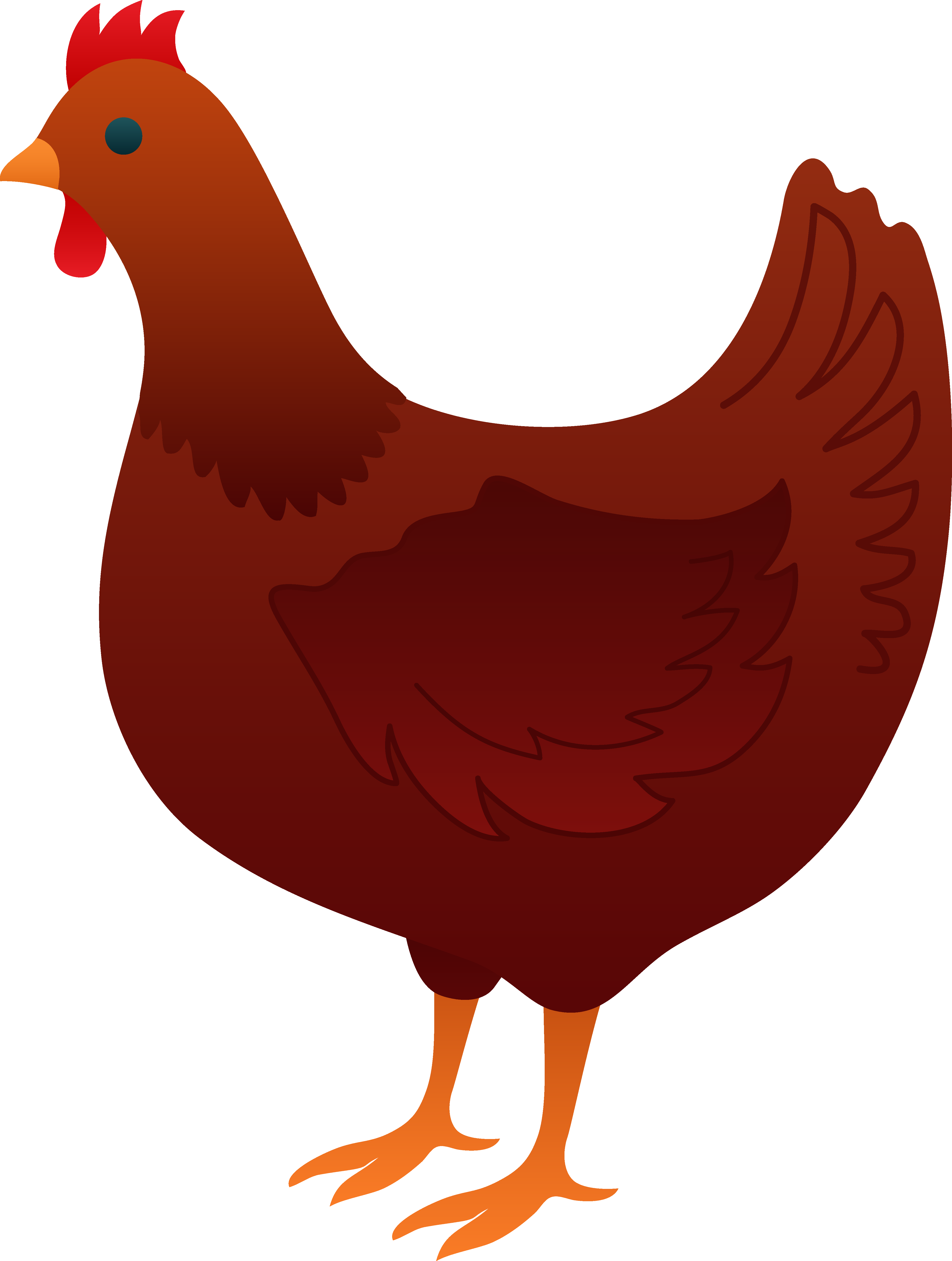 Cute Red Hen - Cartoon Little Red Hen (4319x5717), Png Download