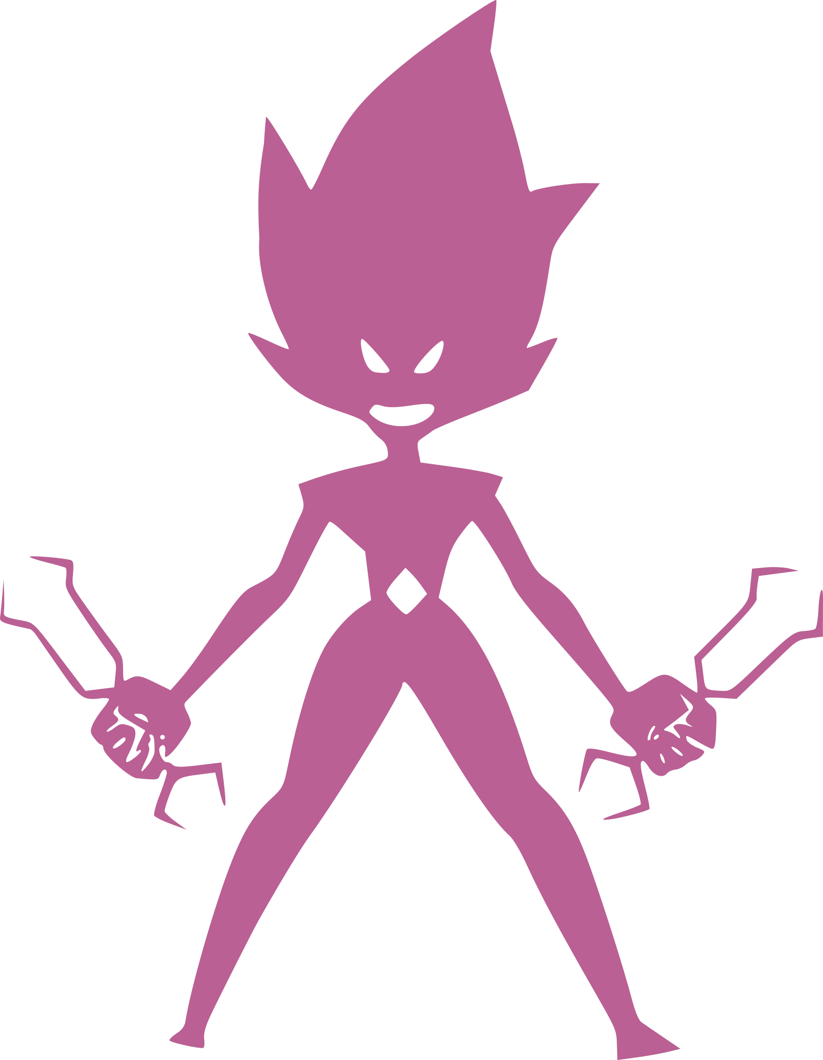 Pink Diamond Silhouette Luxenroar - Pink Diamond Vs Crystal Gems (1600x2062), Png Download