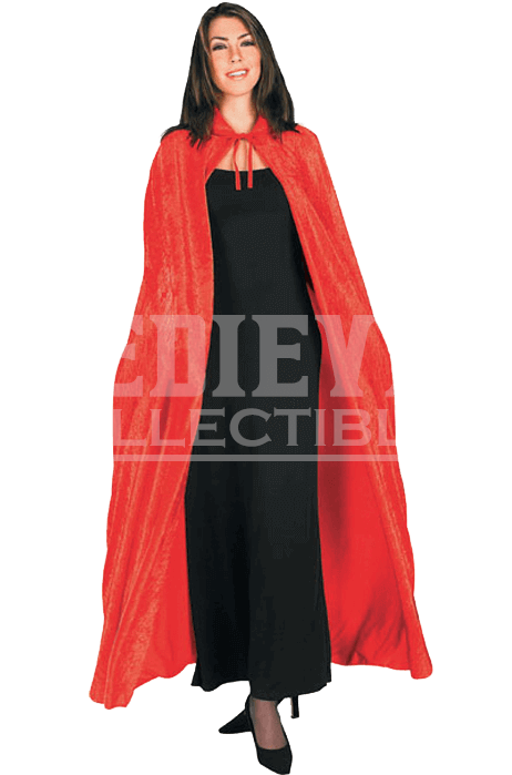 Full Length Red Velvet Costume Cape - Rubies Red Velvet Cape Costume Accessory (711x711), Png Download