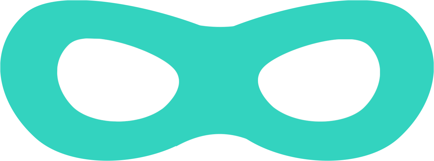 Superhero Mask Free Printable Aqua (1458x573), Png Download