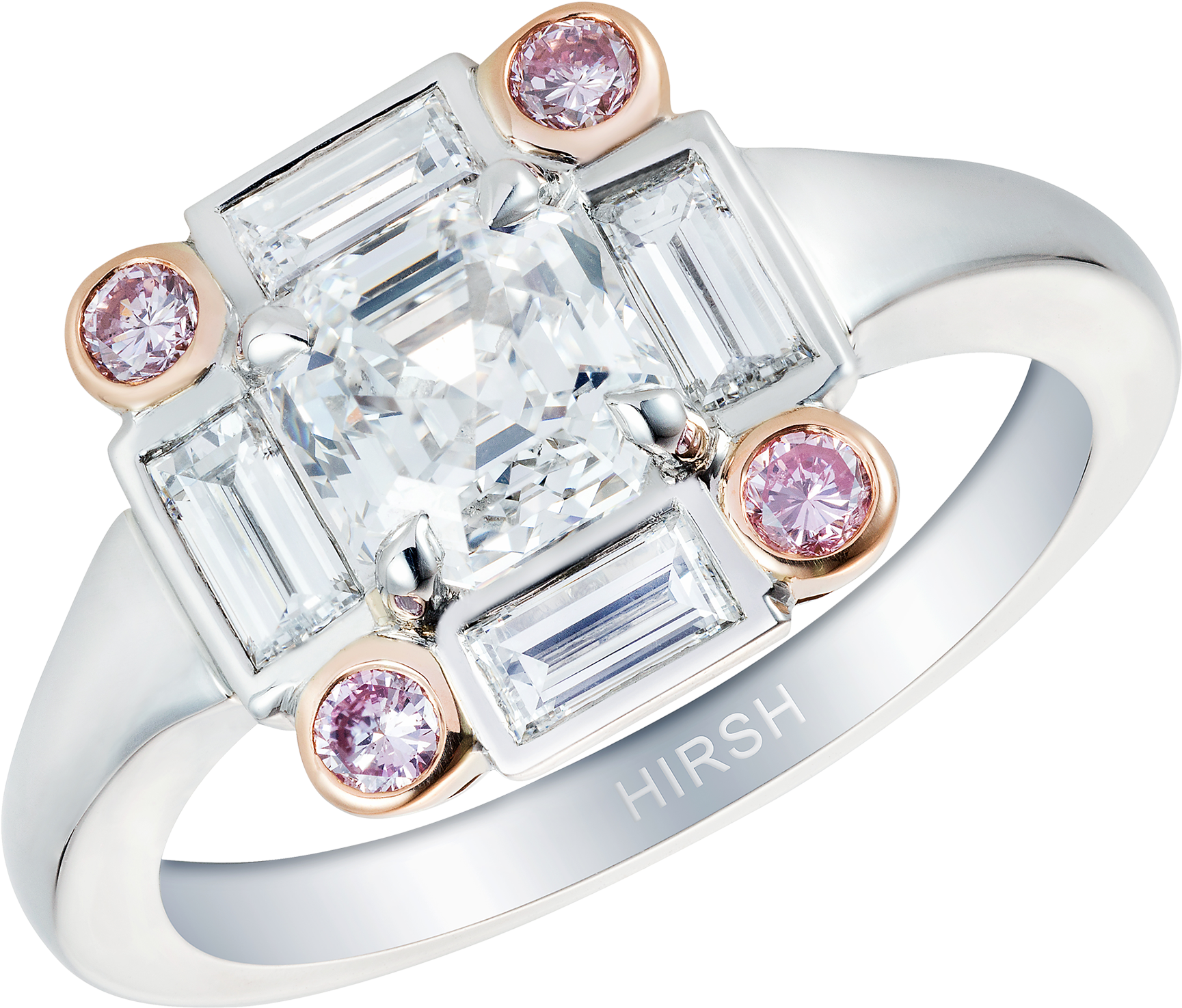 Ice Diamond And Pink Diamond Ring - Pink Diamond (2240x2240), Png Download