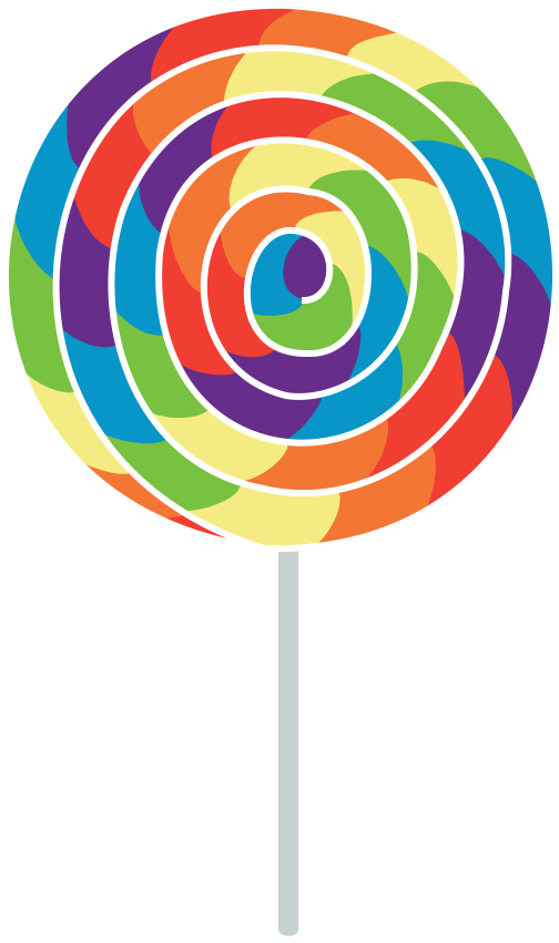 Lollipop Png - Rainbow Lollipop Png (580x898), Png Download