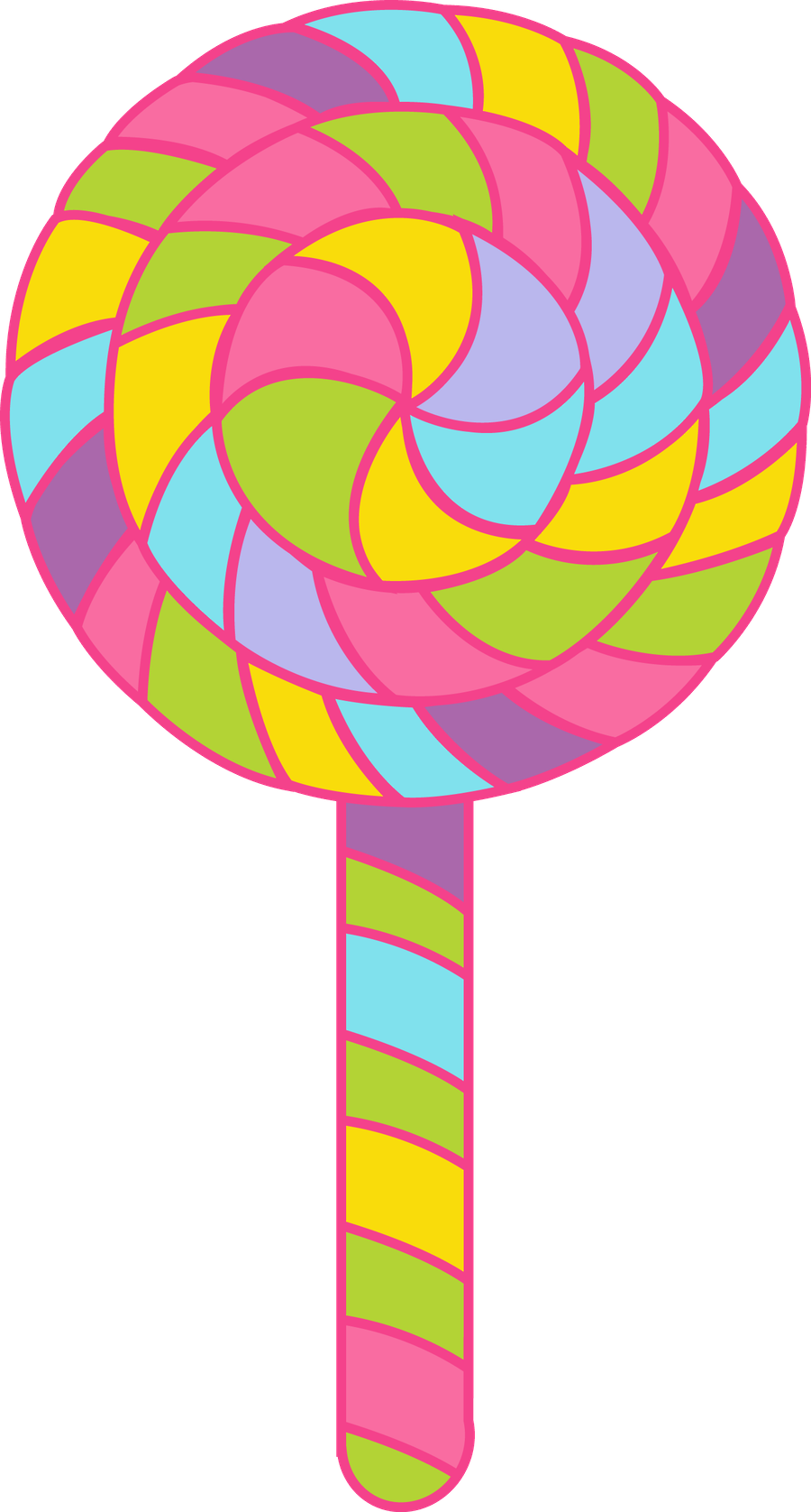 Cute Clipart Lollipop - Clip Art (900x1676), Png Download