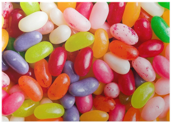 Pattern Of Jelly Beans Wristlet, Women's, Red/bisque/orange (400x400), Png Download